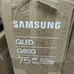 SAMSUNG 75-Inch Class QLED 4K Q80D Series  Smart TV with Object Tracking Sound Lite, Motion Xcelerator, Eye Comfort Mode, Gaming Hub, Alexa