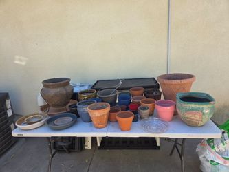 Planters and saucers