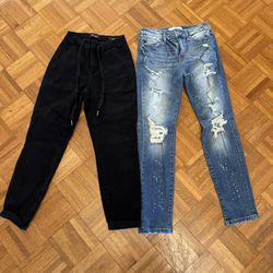 Lot Of 2 Women’s Kancan 1/24 And 1/25 Judy Blue Black Jeans 