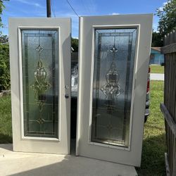 Exterior Glass Double Front Door 72.5x79.25