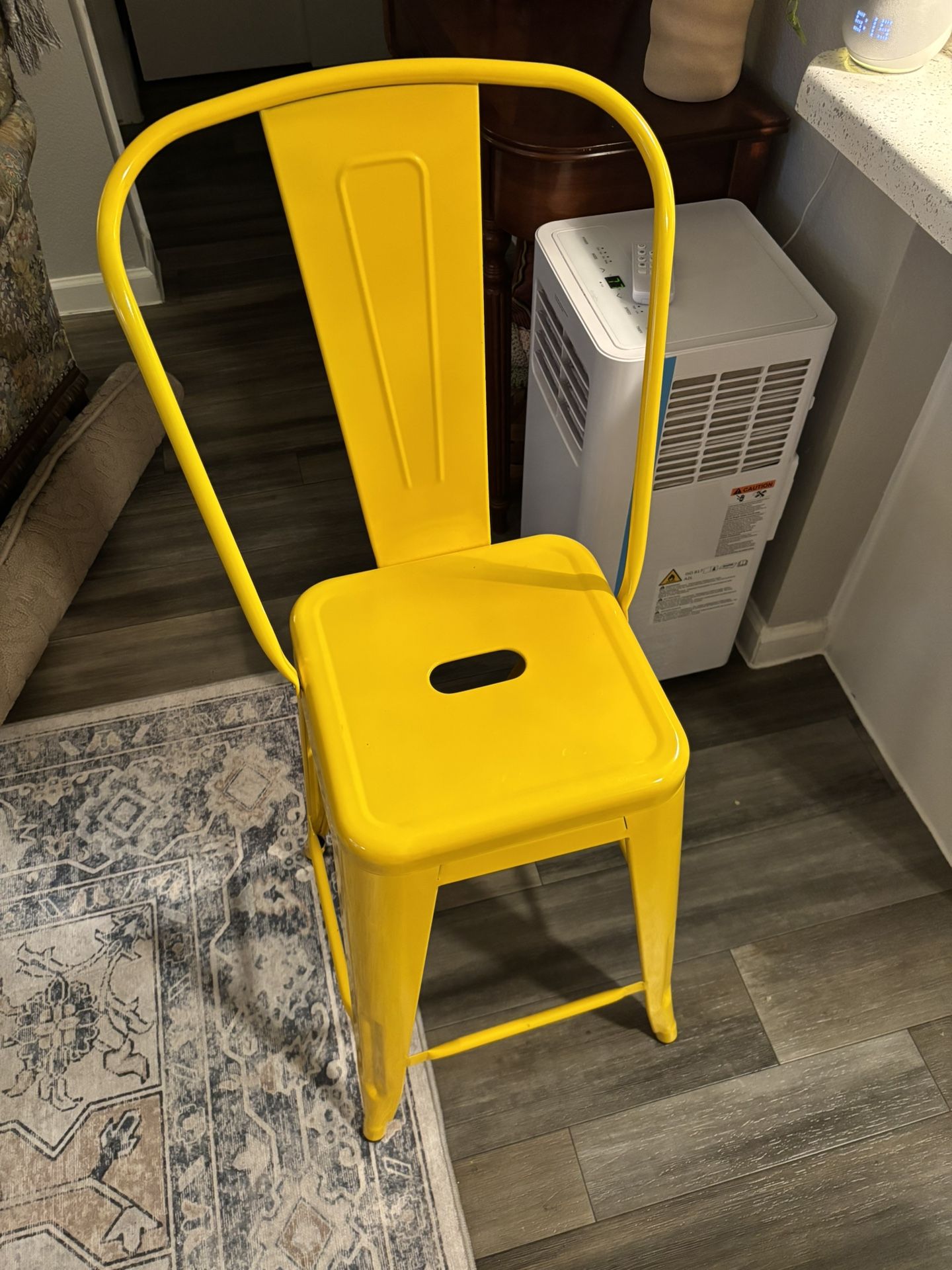 Yellow Retro Style Barstool