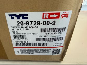 2015-2017 ACURA TLX HEADLAMP RH SIDE