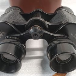 Vintage Binoculars Kowa Prominar 7X35 Field 6.5 degree With Leather Case & Strap
