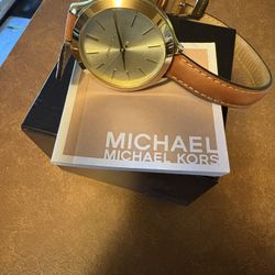 Michael Kors MK2256 Women's Slim Double Wrap Leather Strap Watch 
