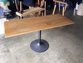 restaurant or bar table w/ solid iron base