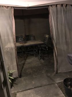 Canopy Gazeebo and patio furniture 180