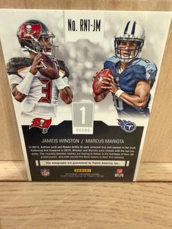 Rookie 2015 contenders first round pick Jameis Winston and Marcus Mariota dual auto