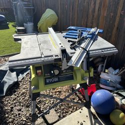 RYOBI RTS12T 15 Amp 10 in. Table Saw with Folding Stand.