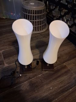 Milk glass lamps