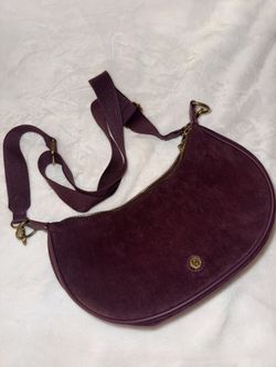 Burgundy velvet purse