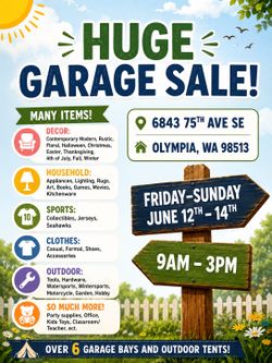 MASSIVE INDOOR MULTI-FAMILY GARAGE SALE