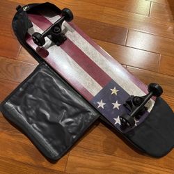 Skate board with bag