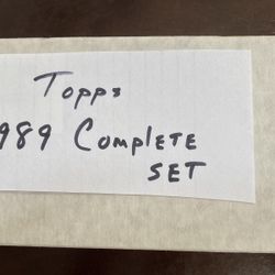 1989 Topps Baseball Complete Set. 