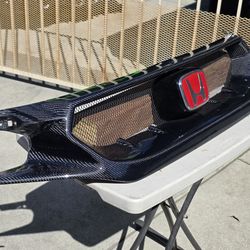 Js Racing carbon fiber grill with Emblem Holder (Type R and 10th gen civics)