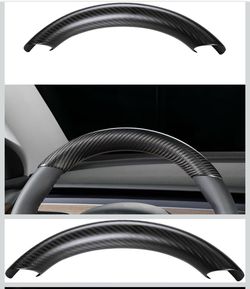 Tesla model Y and model 3 real carbon fiber steering wheel cover