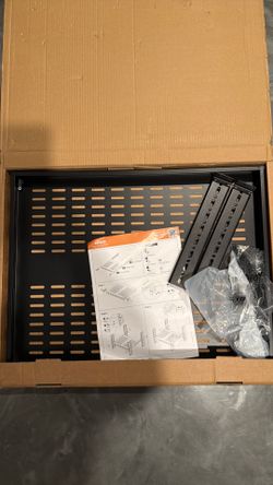 Tecmojo 1U Sliding Rack Shelf,4-Post Vented Rack Mount Shelf,21.7in Deep with Adjustable Mounting Depth 21.7-35.4in,Supports to 110lbs,for 19 Inch AV/