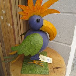 Metal Bird Statue Collectable, Handmade