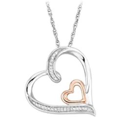Brand New In Box Diamond Heart Gold Necklace!
