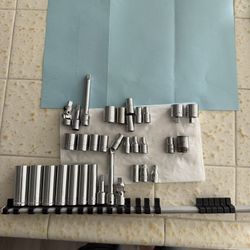 Vintage Craftsman metric and SAE 1/4” drive sockets v vv and g series