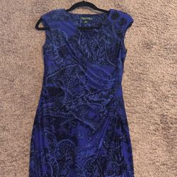 Blue Paisley Dress