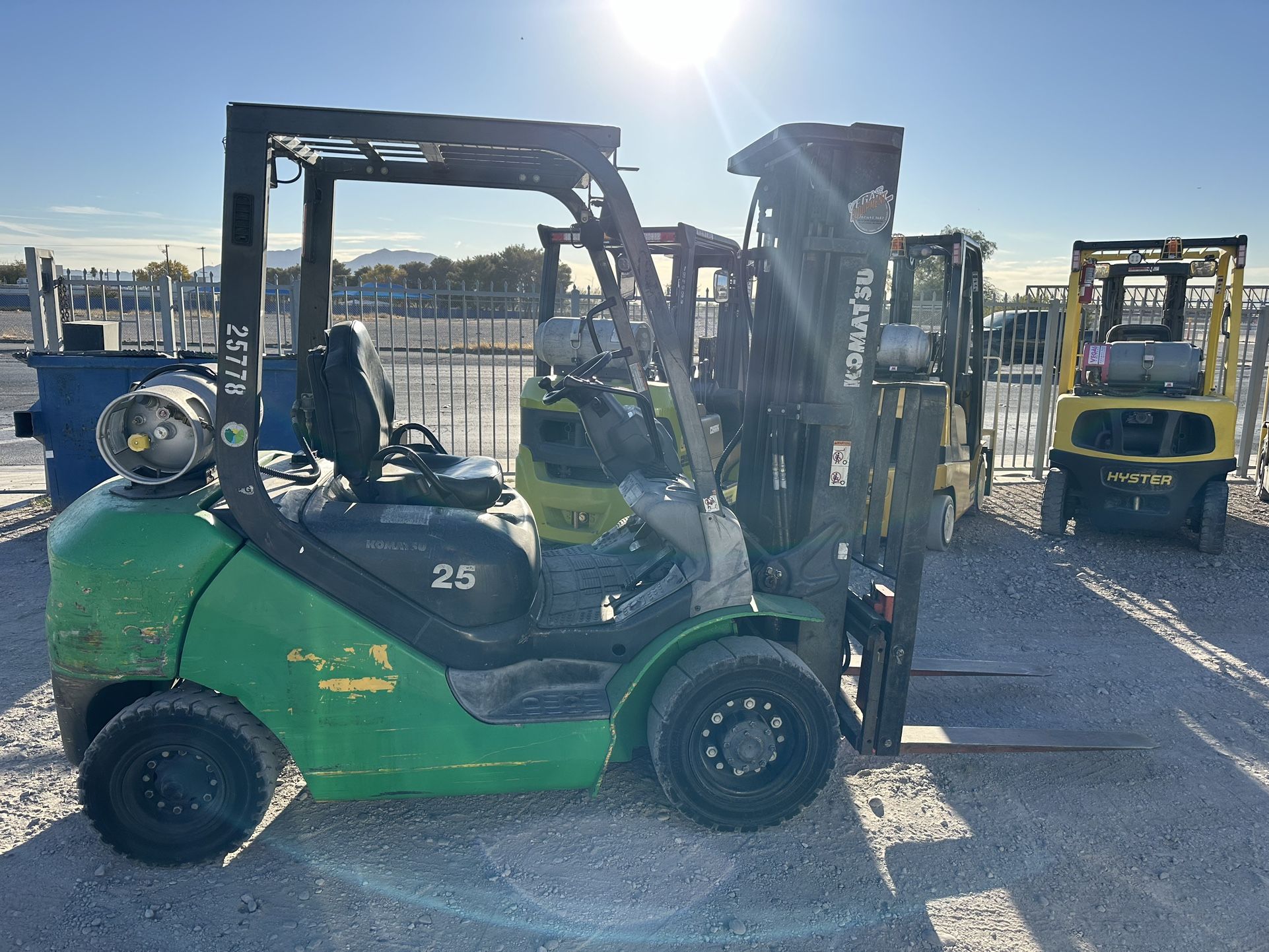 2012 Komatsu Forklift - 5k Lb Cap - LPG - 3 Stage Mast - S/S