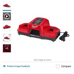 Milwaukee M18 Dual Bay Simultaneous Super Charger, 18V