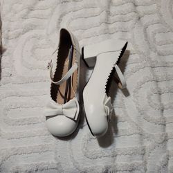 White Heels With Bows