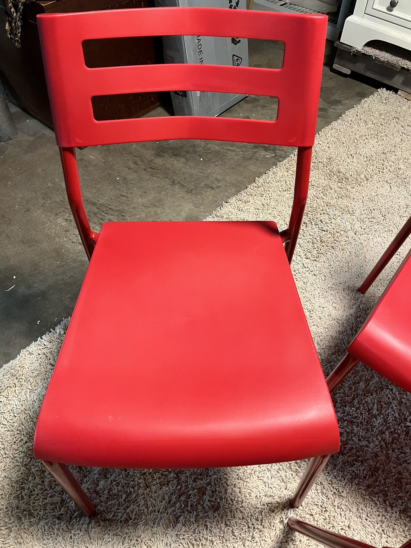Humble Crew Red Plastic Chair