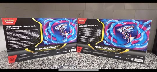 Pokémon TCG Mega Greninja ex Premium Collection Box Lot of 2 Sealed