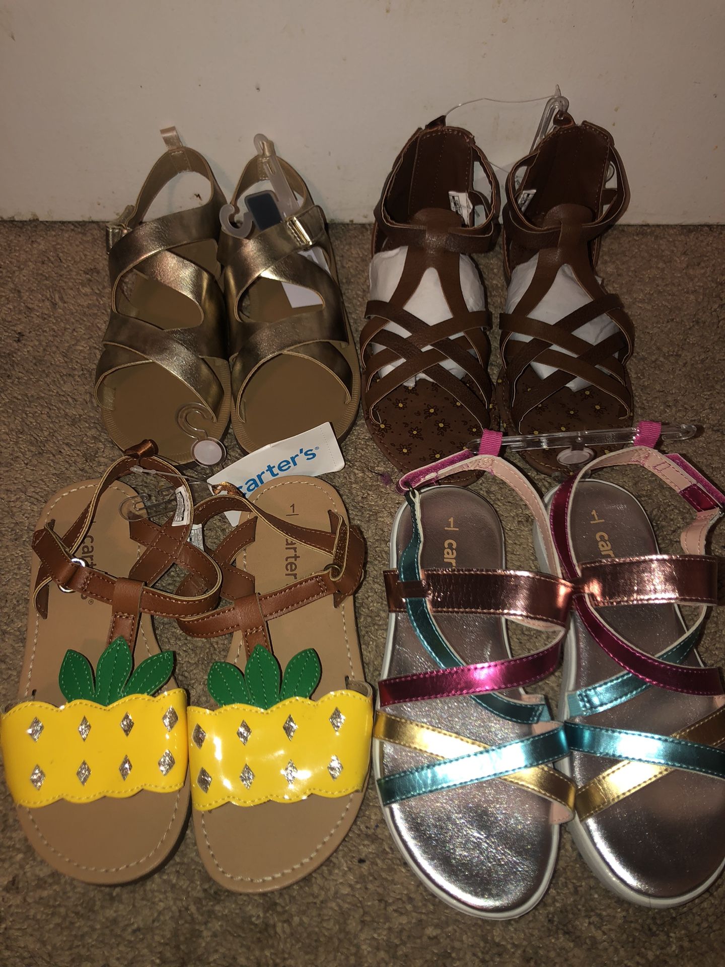 Girl Carter Sandals Sz 1