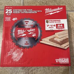 Milwaukee 7-1/4 in. 24-Tooth Tungsten Carbide Wood Cutting Framing Circular Saw Blade (25-Pack)