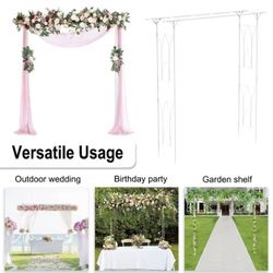 HQ-XJ114-G1 Garden Arch Arbor, Steel Frame Stand Trellis for Climbing Plants, Outdoor Archway Gate for Wedding Ceremony Decoration Party Vines Lawn Co
