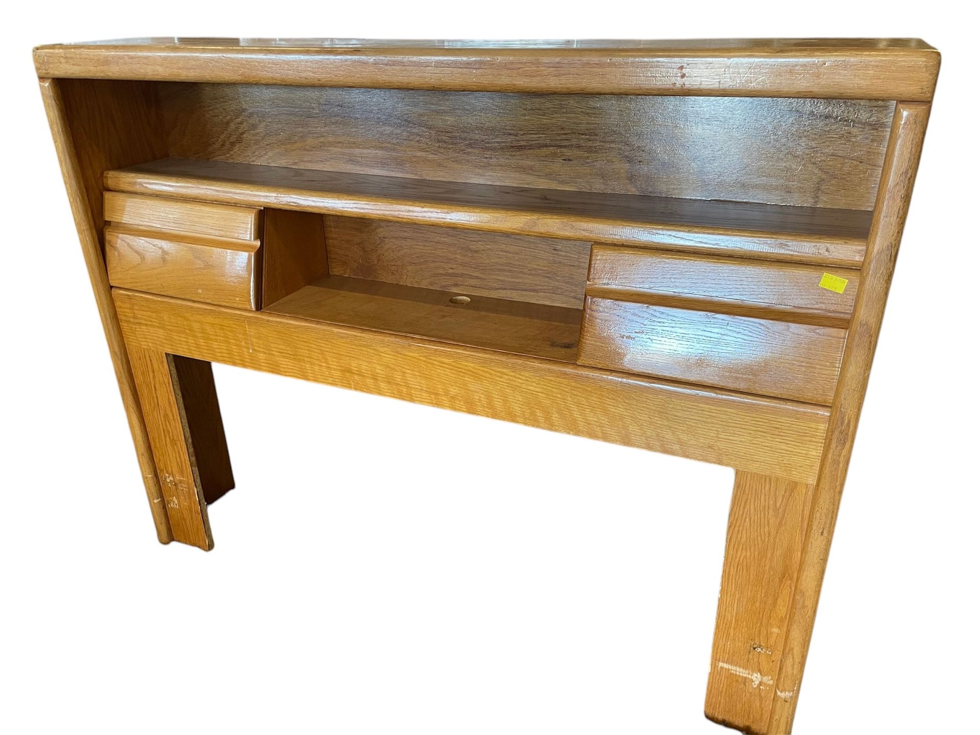 Solid Wood Full/double bookcase storage headboard