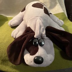 Vintage Pound Puppy Plush Tonka Gray Brown Spots Stuffed Animal 17 Inches 
