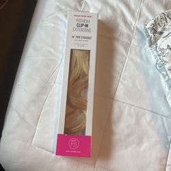 Blonde Clip In 100% Human Hair Extensions 