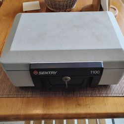 Sentry 1100 Portable Fire Safe Security Box Chest Lockbox With Handle And Key