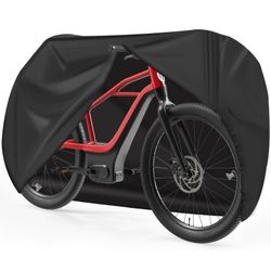 Bike Cover For 1 Bike - 600D Bike Covers Outdoor Storage Waterproof & Heavy Duty, Bicycle Cover For Single EBike, Mountain Bike, Road Bike, Hybrid Bik
