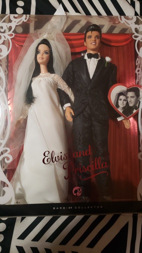 Elvis And Priscilla Wedding Dolls 