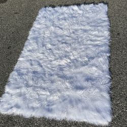 White Furry Rug