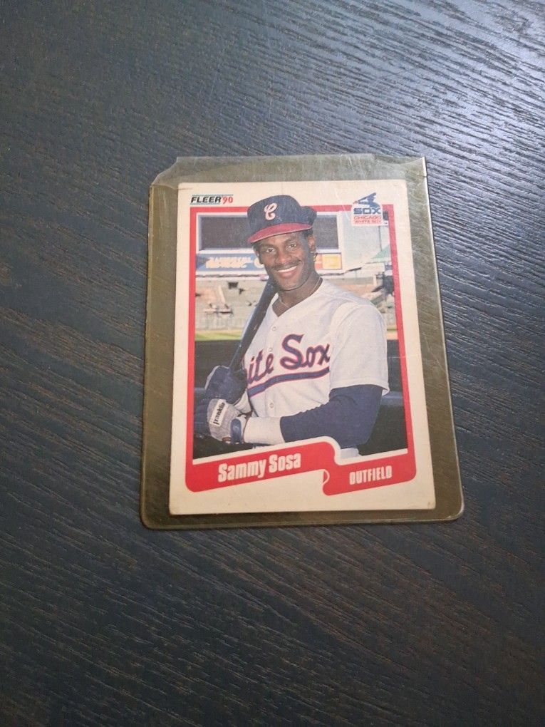 Fleer'90 Chicago Sammy Sosa Rookie Card DOB ERROR
