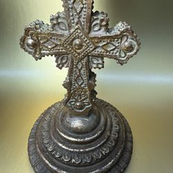 Cross Votive Holder by Elements 7 inches tall