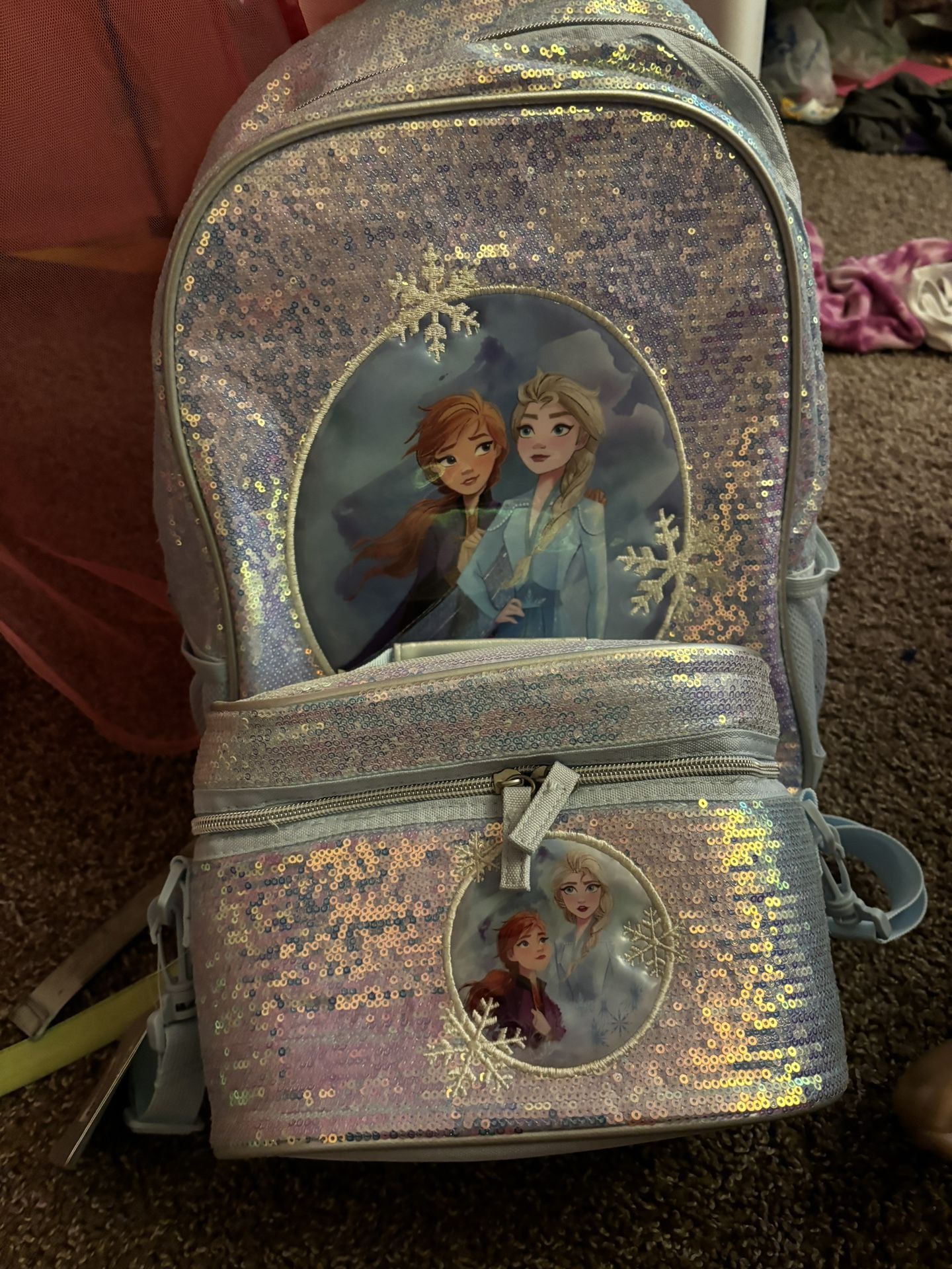 Anna & Elsa Lunchbox With Backpack