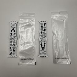 Silicone Apple Watch White/Black Band Strap.