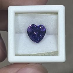 Amethyst Heart Cut 9mm