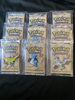 Pokémon fossil unlimited booster pack art set unweighed untampered wotc mint
