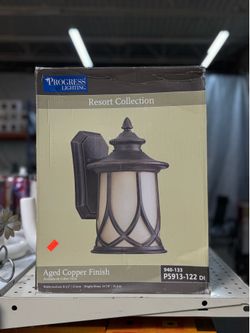Progress Lighting Outdoor Wall Lantern Aged Copper |$20
