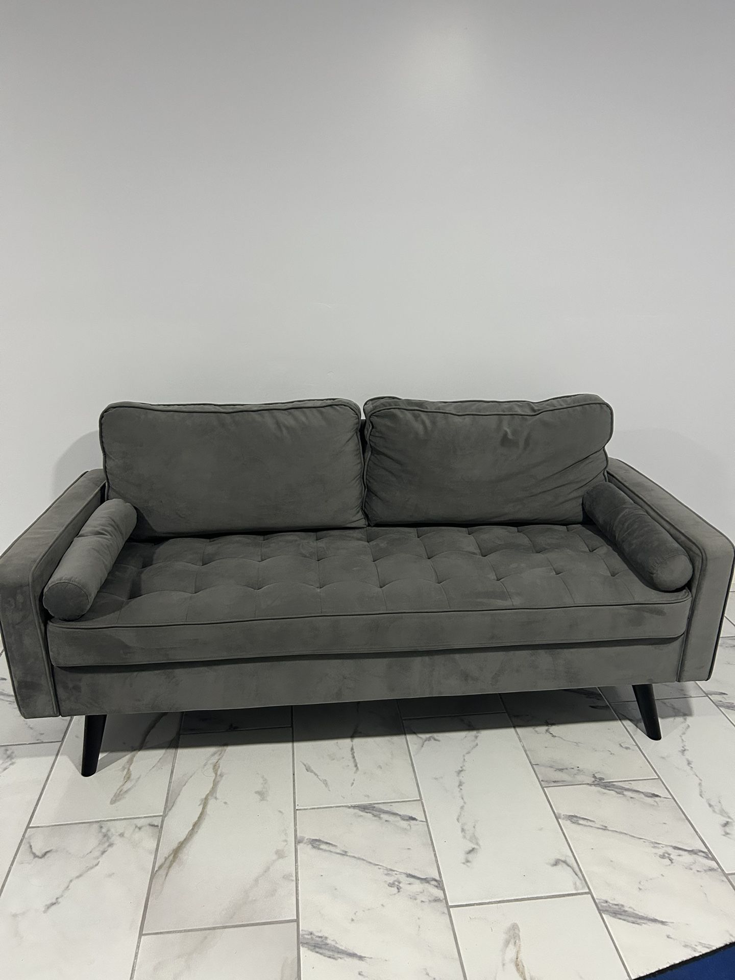 Grey Velvet Sofa