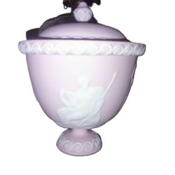 Pink Ceramic Candy Dish with Lid – Classical Design