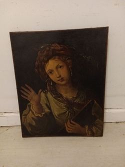 Antique circa  18th  century oil on canvas painting