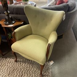 Vintage Wood Trimmed Armchair